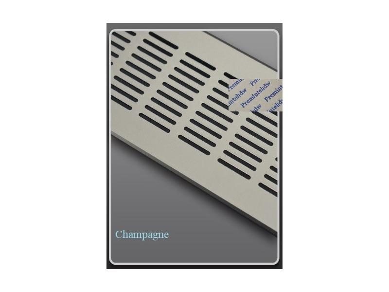 80*400mm Aluminum Rectangle Wall Floor Air Vent Grille Cover Round Corner Bevel Carousel 1