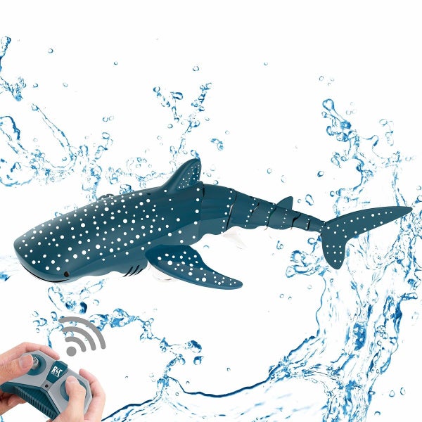 Remote Control Shark Toy Remote Control Boat for Pool Shark Toys Dual Batteries Carousel 2
