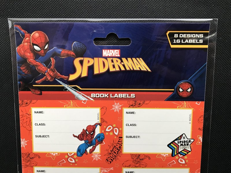 ** SCHOOL BOOK LABELS ** Spider-Man (16 Labels) Carousel 2