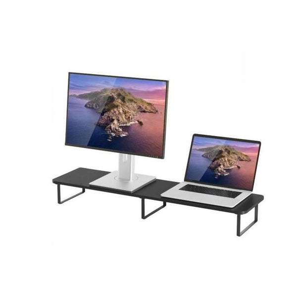 MBACA-MSTD-03BLK - mBeat Activiva Black Dual Monitor Riser Stand Carousel 1