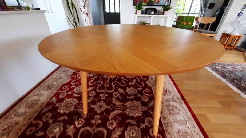 Stunning Round Oak Dining Table Carousel 1