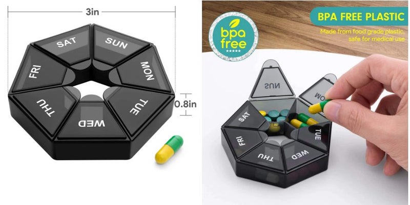 Pill holder, Tablet holder, Weekly Tablet holder Carousel 1