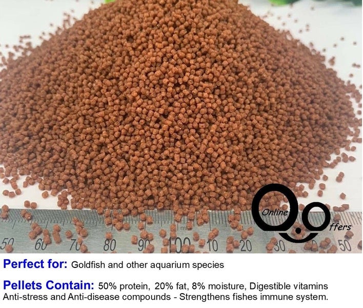 Goldfish Food Pellets - 2mm RED (100 grams) Carousel 1