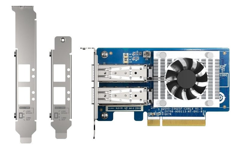 QNAP QXG-25G2SF-CX6 PCIe supported NAS PCIe Gen4 x8 Carousel 1