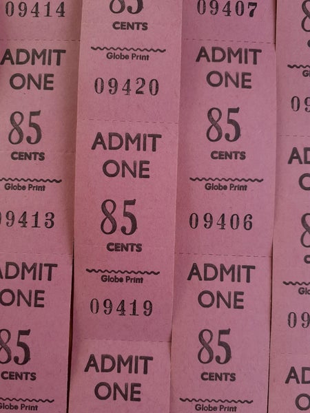 85c Pink Admit One Authentic Old Vintage Tickets- Great Ephemera for Journals Carousel 2