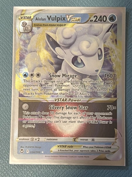 Pokemon Silver Tempest ~ Alolan Vulpix VSTAR 034/195 Carousel 1