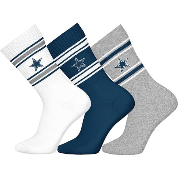 NFL Unisex Crew Socks - Dallas Cowboys 3-pack Carousel 1