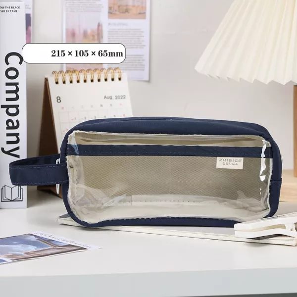 Large Capacity Transparent Pencil Bag Aesthetic School Cases Children Carousel 1