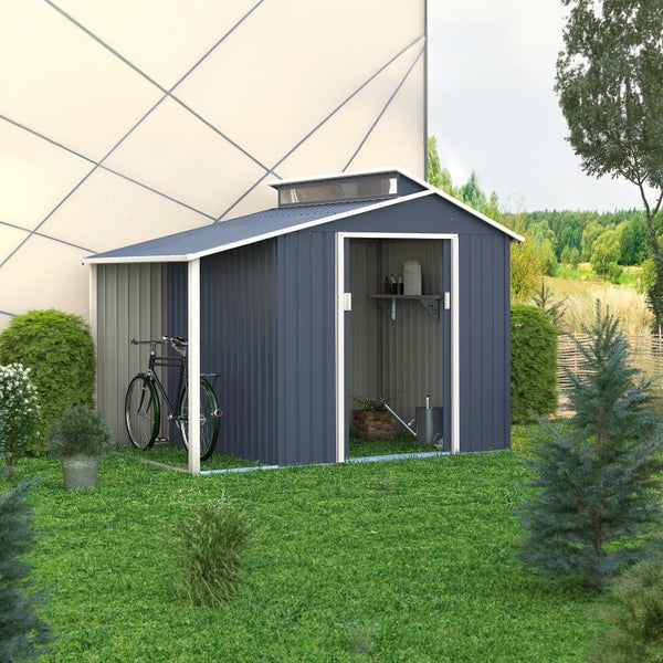 2.9m x 1.9m Garden Storage Box,Bike Shed,2-in-1 Carousel 2