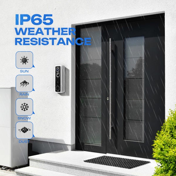 Video Doorbell Camera Smart Wireless 2K HD Security Door Bell Motion Detection Carousel 2