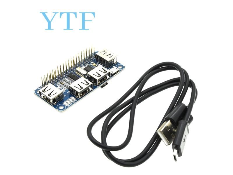 4 Ports USB HDM HUB HAT For Raspberry Pi 3 / 2 / Zero W Extension Board USB To Carousel 1
