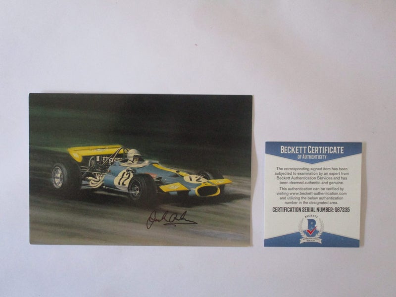 Sir Jack Brabham "3 X F1 Champion" signed Photograph + Authentication Carousel 1