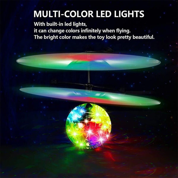 Flying Ball Toys RC Toy for Boys Girls Gifts Rechargeable Light Up Ball Drone Carousel 12