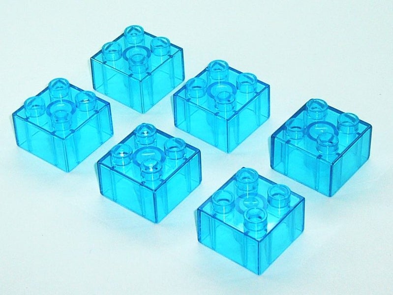 ®™DUPLO - 6 x Trans Light Blue Bricks Carousel 2