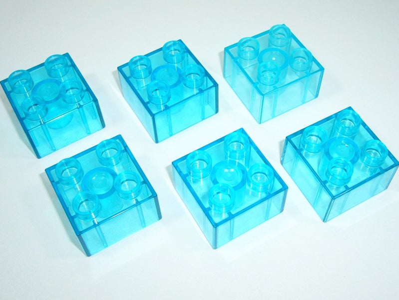 ®™DUPLO - 6 x Trans Light Blue Bricks Carousel 3