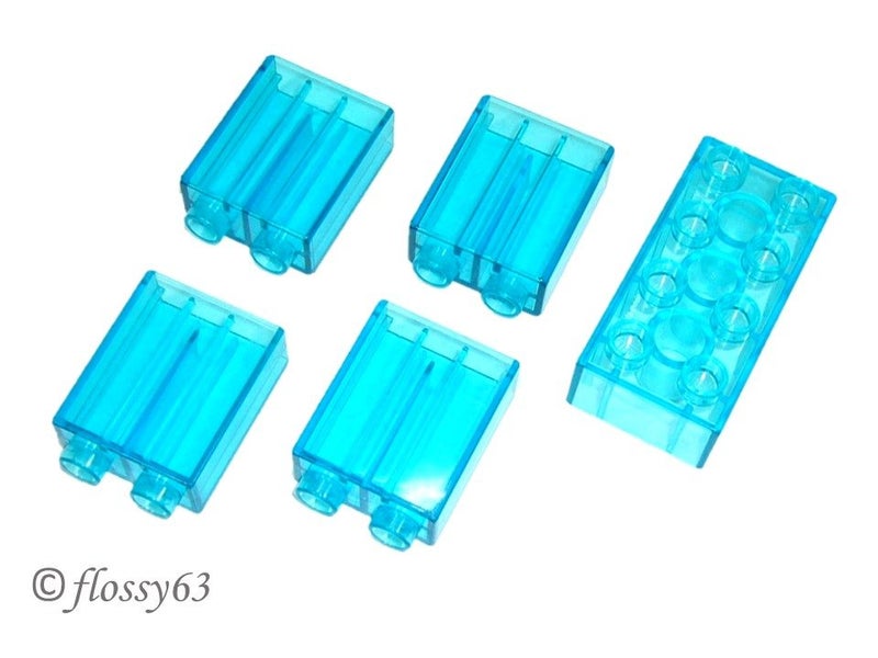 ®™DUPLO - 5 x Trans Light Blue Bricks Carousel 1