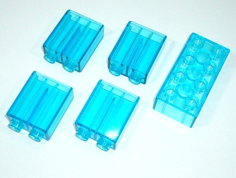 ®™DUPLO - 5 x Trans Light Blue Bricks Carousel 2