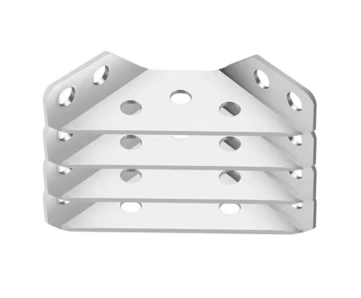 (4X) Corner Brackets Stainless Steel Carousel 1