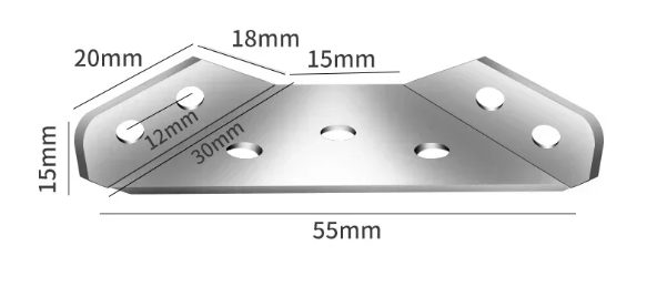 (4X) Corner Brackets Stainless Steel Carousel 2