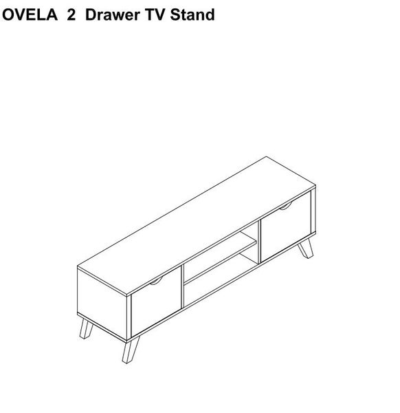 Ovela Scandinavian Style 2 Drawer TV Stand Carousel 1