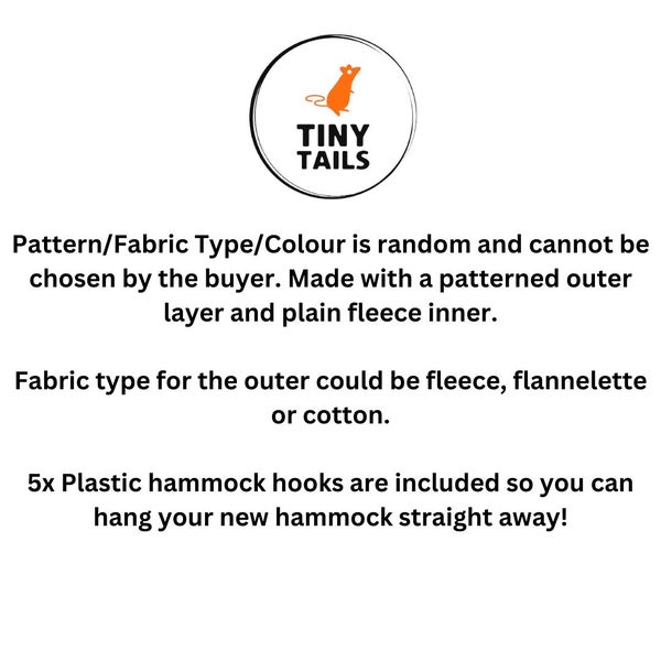 Mystery Cross Tube Rat Hammock - Hooks Included! Carousel 2