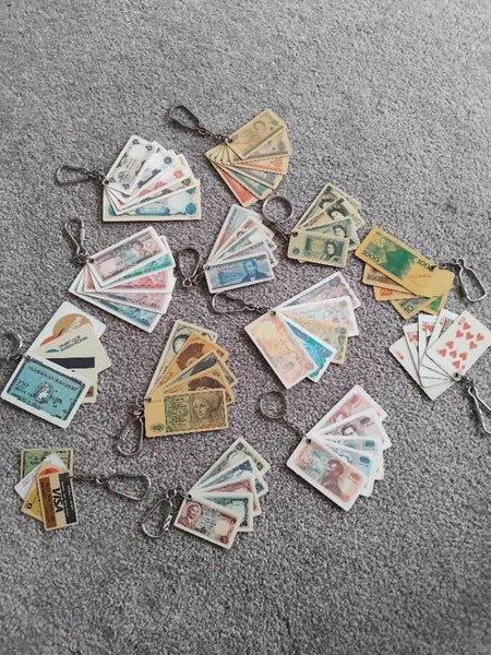 ($25 each) Vintage Currency Keyrings Carousel 1