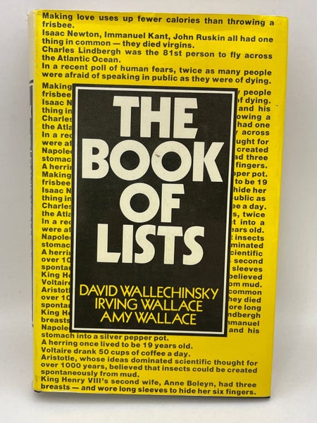 The Book of Lists by David Wallechinsky, Irving Wallace64186342327555110