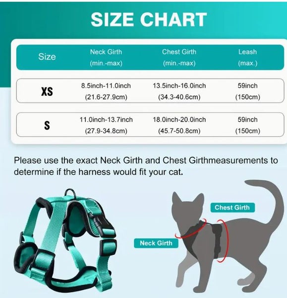 Cat Harness Leash Set, Size S, Purple Carousel 3