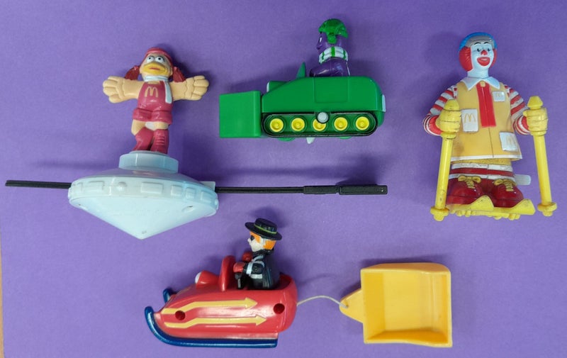 Winter Sports toys (McDonalds 1994), vintage, rare, set-of-4 Carousel 1
