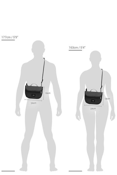 Pacsafe GO Anti-Theft Recycled Saddle Crossbody Bag Jet Black Carousel 14