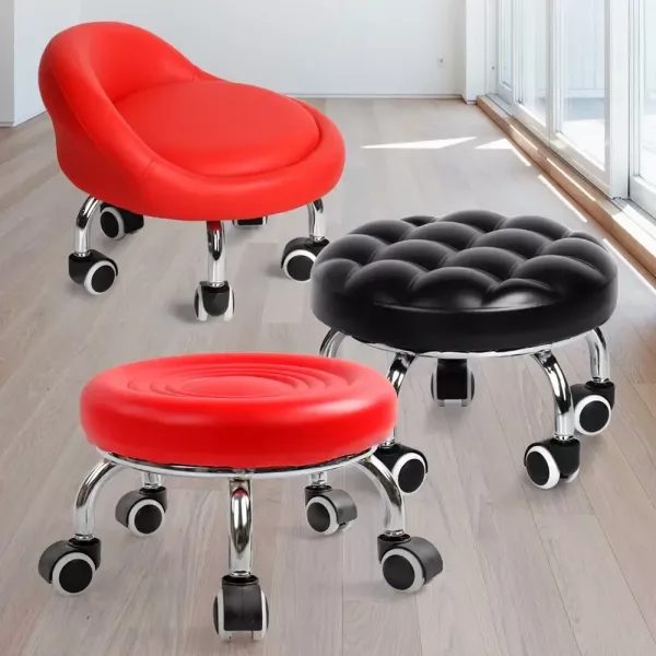 Stool With Pulleys For Car Washing Housework Mobile Farming Carousel 2