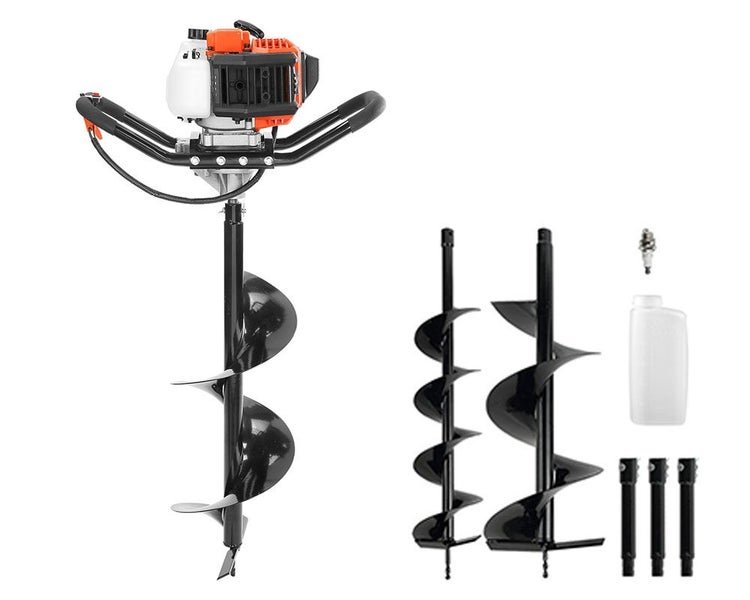 New Post Hole Digger 52CC 1450W with 8” Drill Bits & 1 Extension Rod Afterpay Carousel 2