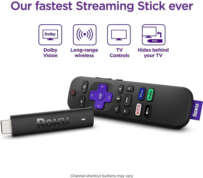 Roku Streaming Stick 4K UHD/HDR10+ Streaming Media Player Carousel 2