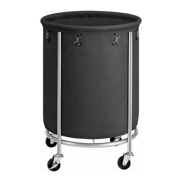 Rolling Laundry Basket - Black Carousel 1