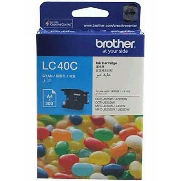 Brother LC-40 Cyan Ink Cartridge Toner LC40C 8ZC70200140 Carousel 1