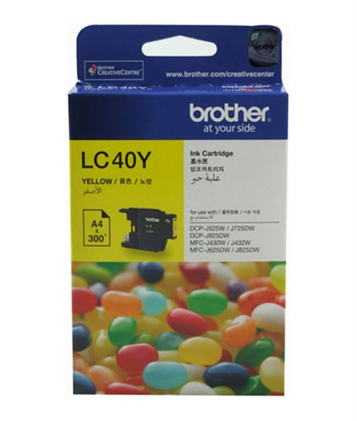 Brother LC-40 Black Cyan Magenta Yellow 4 Ink Cartridge LC40 Value Pack Carousel 5