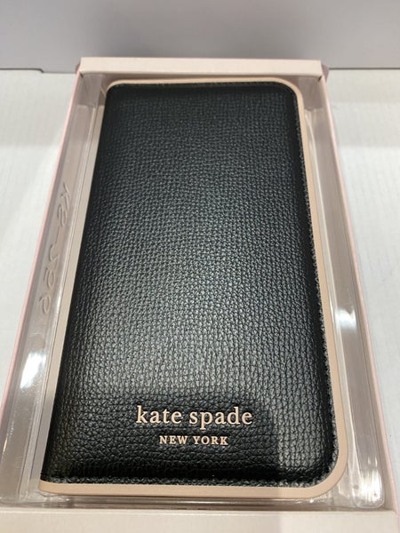 Kate Spade New York iPhone 14 Plus (6.7") Folio Case - Black / Pale Vellum Carousel 2