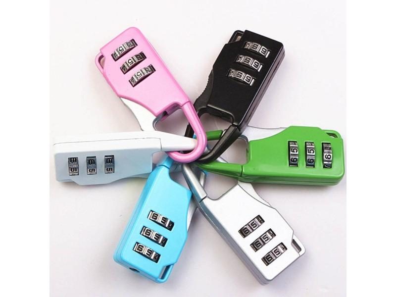 3-Digit Travel Lock Mini Dial Digit Number Code Password Combination Padlock Carousel 2