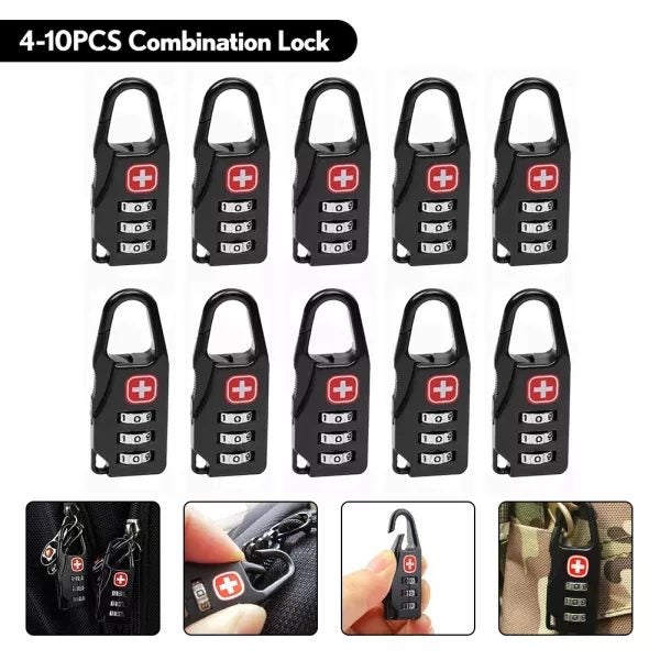 4-10PCS Portable Alloy Mini Lock Padlock Safe Combination Code Padlock For Carousel 2