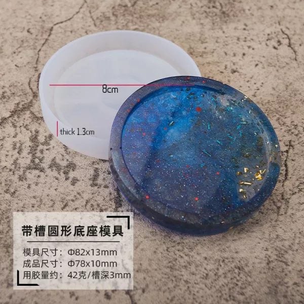 Diy Crystal Epoxy Resin Mold Square Round Hexagon Coaster Silicone Mold Home Carousel 1