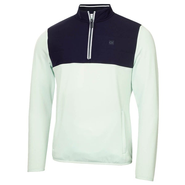 Calvin Klein Mens Atlantic Hybrid Stretch Insulated Half Zip Golf Sweater Carousel 1