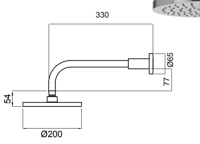 OVERHEAD SHOWER WITH WALL ARM Carousel 2