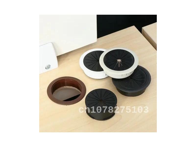 Desk Table Cable Hole Cover 50mm 60m For PC Computer Desk Carousel 2