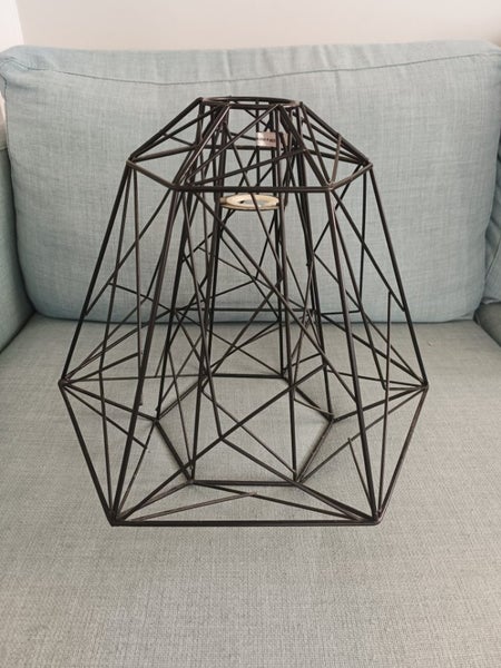 Large Black Metal Geo Cage Lampshade Carousel 1