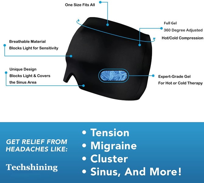 Migraine Cap Gel Ice Pack for Alleviating Headache, Puffy Eyes, Tension, Sinus Carousel 2