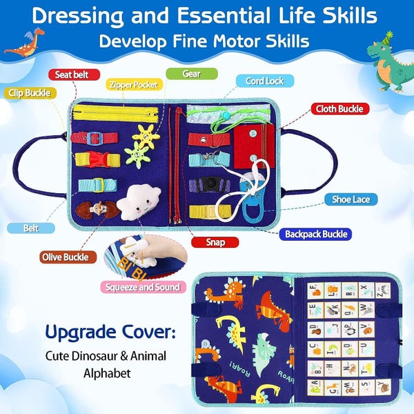 Busy Board Book, Montessori Toys , Sensory Toys Preschool Educational Busy Book Carousel 2