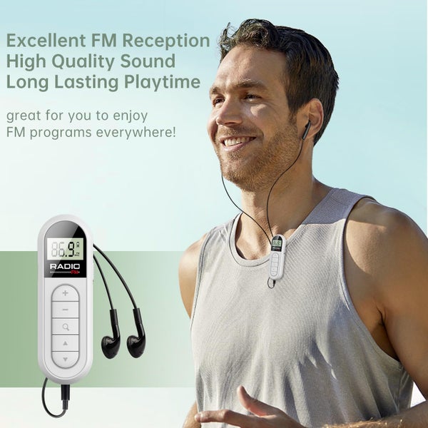 FM Radio, Rechargeable Portable Pocket Radio with Backlight, Stereo Sound Carousel 2
