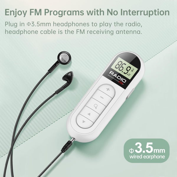 FM Radio, Rechargeable Portable Pocket Radio with Backlight, Stereo Sound Carousel 6