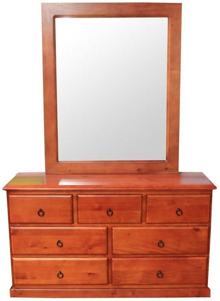 Dresser with mirror (Solid NZ Pine) Carousel 1