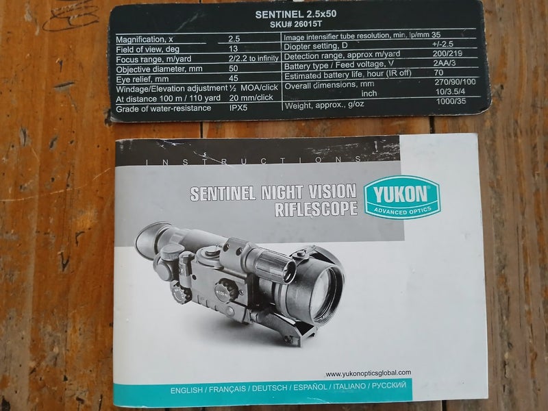 Yukon Sentinel Night Vision Riflescope 2.5 x 50 Night Vision Scope Carousel 4